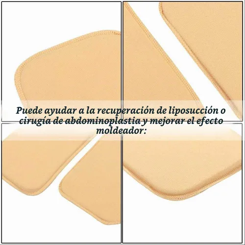 Vista 4 de Medcore Almohadillas de espuma lateral abdominal Lipo. Uso con prendas de compresión para cirugía, post liposucción, abdominoplastia, cesárea