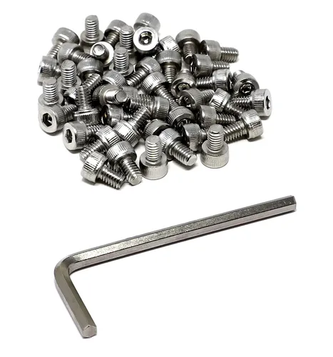 Vista 11 de iexcell Kit de tornillos de cabeza hexagonal de acero inoxidable 304, 100 unidades M2 x 0.157 in, paso de rosca de 0.016 in
