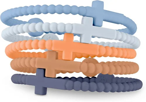 Vista 17 de Ryan & Rose Pulseras Jesús - Pulsera de silicona cruzada aleación