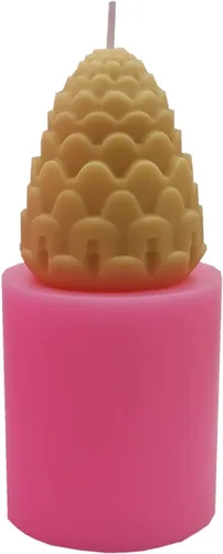 Vista 4 de El molde de artesanía de vela de cono de pino de Navidad se utiliza para moldes de jabón hecho a mano, molde de pastel de mousse, molde de silicona