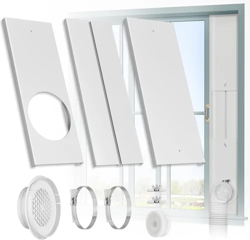 Vista 8 de Manguera de ventilación para secadora, conducto de secadora de 4 pulgadas, manguera de conducto HVAC con 2 abrazaderas, 5 pies