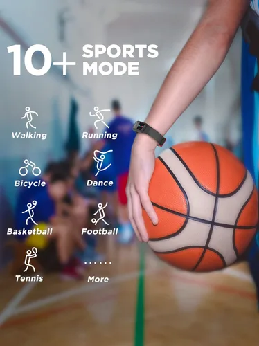 Vista 3 de BIGGERFIVE Vigor - Reloj de fitness para niños de 5 a 15 años, impermeable IP68, podómetro, seguimiento de actividad con monitor de frecuencia