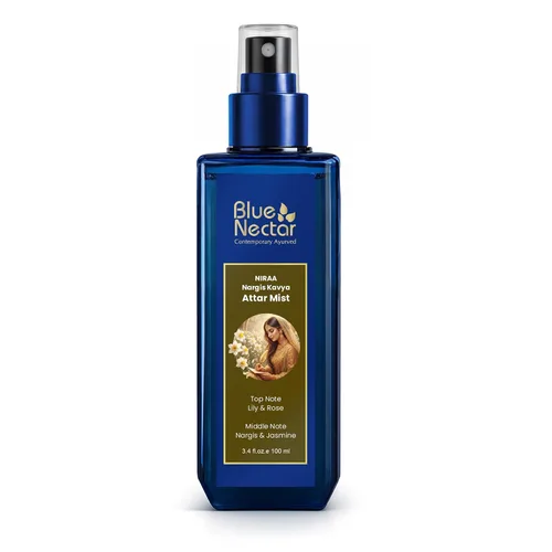 Vista 12 de Blue Nectar Niraa Jasmine Nayika Body Attar Bruma de perfume para mujer Attar de jazmín de larga duración con hoja de higuera Spray de niebla