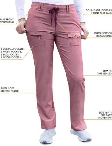Vista 3 de Adar Pro Scrubs para mujer, pantalones de yoga ajustados para piernas