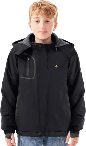 Vista 4 de Chaqueta de esquí impermeable para niño con capucha GEMYSE
