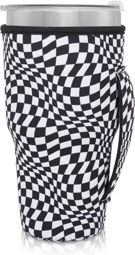 Vista 45 de Fundas Aislantes de Neopreno Portavasos con Asa para Vasos Tumbler de 20oz, Funda Reutilizable para Café Helado Para Tazas de Café de 30oz - 32oz