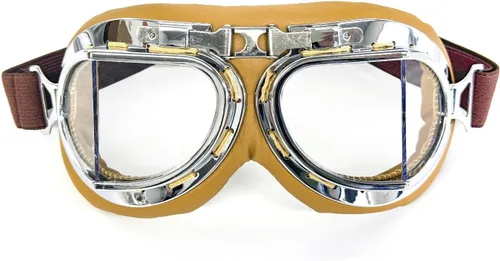 Vista 14 de CRG Sports Gafas de motocicleta estilo aviador, piloto, crucero, scooter, gafas de motocross para hombre, mujer, adulto
