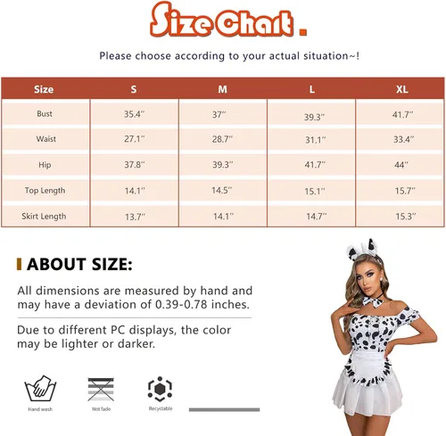 Vista 6 de Halloween Costumes Sexy Cow Costume Maid Outfit Anime Cosplay Maid Costumes for Women