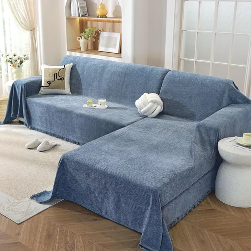 Vista 20 de OstepDecor Funda bohemia para sofá modular de 2 piezas, funda de sofá en forma de L, funda de sofá de felpilla lavable para perros, manta funda