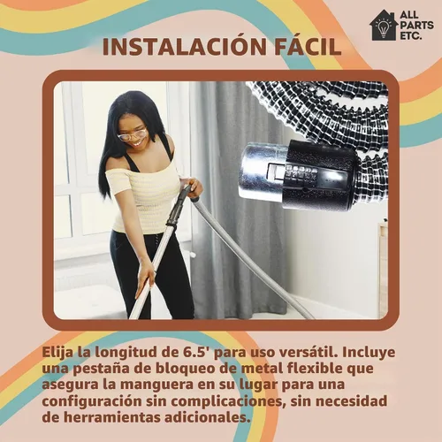 Vista 6 de Manguera de vacío para aspiradoras arcoíris compatible con accesorios de aspiradoras arcoíris de las series D2, D3, D4C y SE, piezas de repuesto