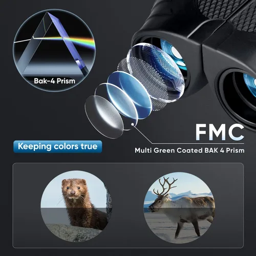 Vista 5 de Prismáticos compactos HD de 15 x 25 pulgadas para adultos, diseño ligero para ópera, observación de aves, viajes, juegos de fútbol, crucero u otras