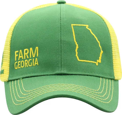 Vista 78 de John Deere Gorra de béisbol con logotipo y malla trasera con contraste, para hombre