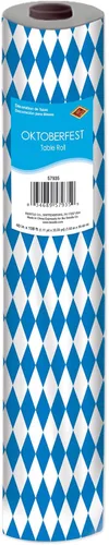 Vista 3 de Mantel decorativo de Oktoberfest por 1 unidad (1/pkg), Azul, blanco