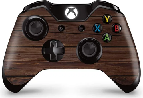 Vista 4 de giZmoZ n gadgetZ Calcomanía de piel de caoba para consola de madera Xbox + 2 fundas de control compatibles con Xbox One y Kinect