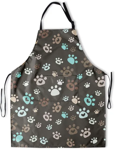 Vista 13 de Delantal con bolsillos, delantales para mujeres y hombres, delantal de cocina para cocinar, jardinería, servidor, camarera, pintura