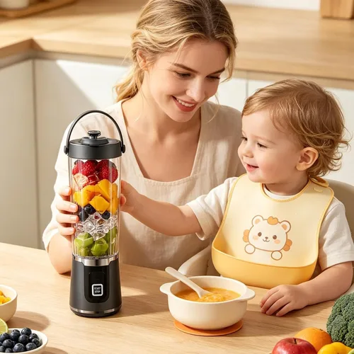 Vista 3 de Licuadora personal para batidos Pantalla LED 16.9 fl oz Juicer compacto