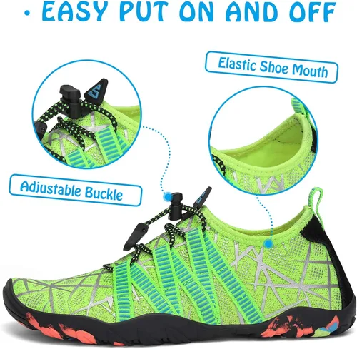 Vista 5 de SAGUARO Kids Boys Girls Water Shoes Non-Slip Quick-Dry Barefoot Aqua Shoe Outdoor Sport Beach Swimming Surfing Diving