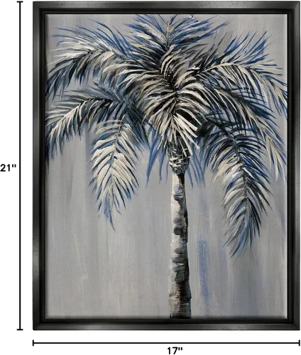 Vista 9 de Stupell Industries Nan - Lienzo flotante enmarcado con pintura de palmera gris Stupell Industries · By Nan · Ready to hang · Great for living room