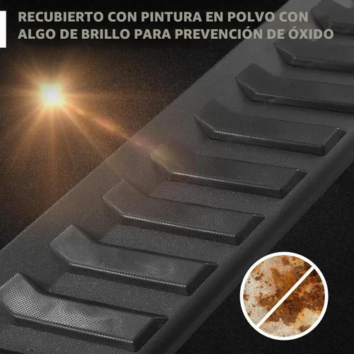 Vista 4 de COMNOVA Estribos Compatibles con Ford F-150 Crew Cab 2004-2014 (4 puertas de tamaño completo), diseño de almohadilla de paso de 6 pulgadas, barras
