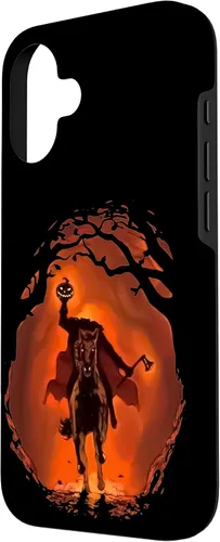 Vista 2 de iPhone 16 halloween scary pumpkin headless horseman Case