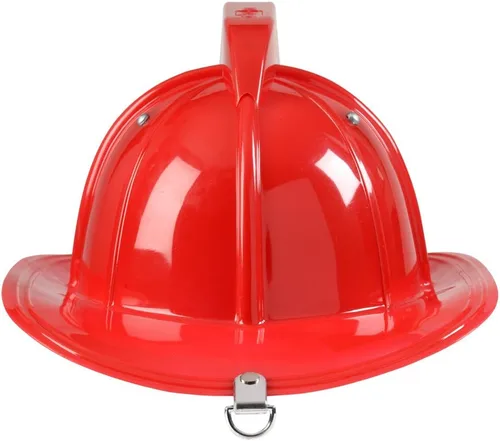 Vista 6 de Jr. - Casco rojo de bomberos con luces y sirena, sombrero de disfraz para niño