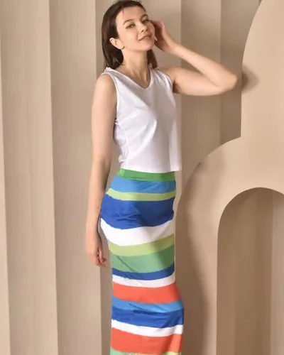 Vista 2 de Leezeshaw Womens - Traje de dos piezas, mini falda y tope recortado, para mujer