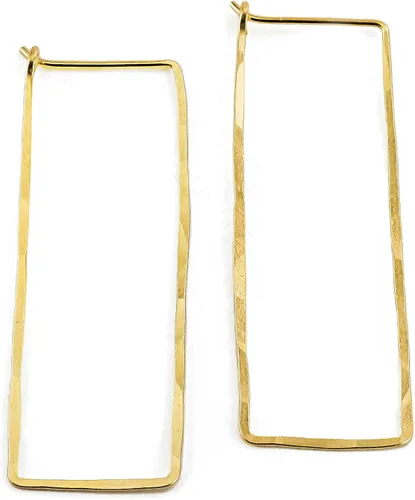 Vista 55 de Aretes de aro finos martillados, elegantes plata esterlina geométrica sólida, relleno de oro y relleno de oro rosa; para mujer por Lotus Stone