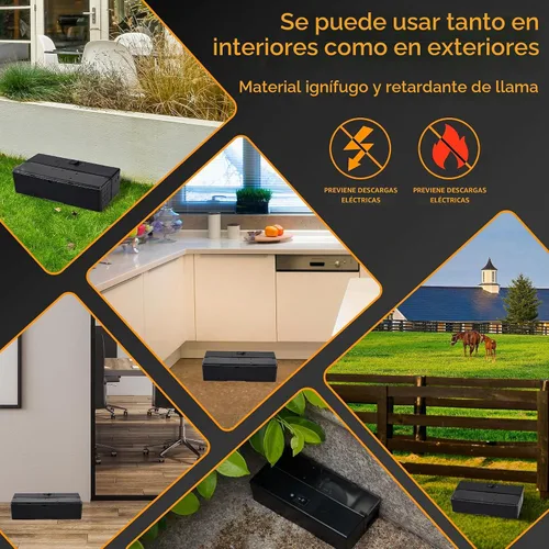 Vista 7 de GSS Trampa eléctrica para ratones, trampa electrónica inteligente para ratones, diseño a prueba de escape, funciona con pilas con luz de alerta