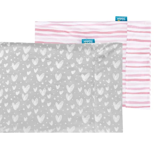 Vista 9 de Paquete de 2 fundas de almohada de algodón de jersey para niños pequeños Crema