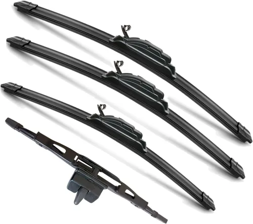 Vista 20 de JustCar - 3 limpiaparabrisas para Jeep Wangler 2007-2017 y Jeep Wrangler JK 2008-2018, repuesto de equipo original - 15, 15 y 12E pulgadas - juego