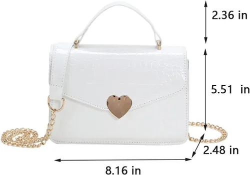 Vista 2 de Bolsos cruzados para mujer de cuero acolchado bolso de hombro con asa superior, bolso de mano lindo bolso de hombro