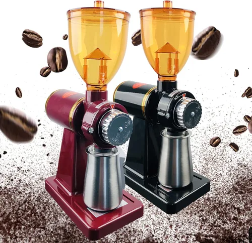 Vista 7 de Molinillo de café comercial para oficina en casa, molinillo de rebabas automático eléctrico para café expreso con 8 ajustes de molienda precisos