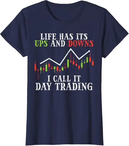 Vista 27 de Life Ups And Downs Day Trading Crypto Stock Market Trader T-Shirt, Negro