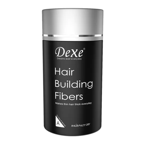 Vista 6 de Fibras de construcción de cabello negro de 0.78 oz para hombres y mujeres Cubre instantáneamente el cabello fino y delgado, oculta las manchas