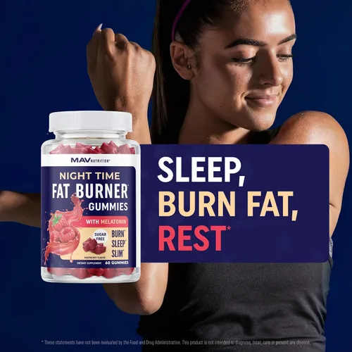 Vista 9 de Gomitas quemadoras de grasa nocturnas con melatonina para apoyar el sueño y la pérdida de peso Supresor del hambre y refuerzo del metabolismo
