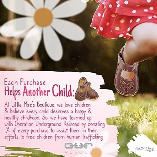 Vista 7 de Little Mae's Boutique Mary Jane - Zapatos chirriantes para niñas pequeñas, zapatos ideales para caminar con chirriador extraíble y correa ajustable