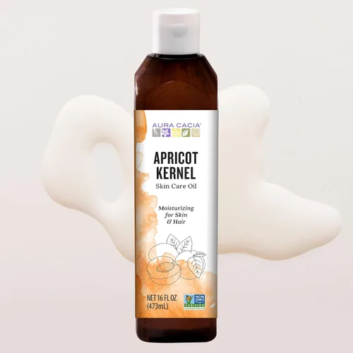 Vista 5 de Aura Cacia Aceite natural para el cuidado de la piel, grano de albaricoque rejuvenecedor con vitamina E, 16 onzas líquidas