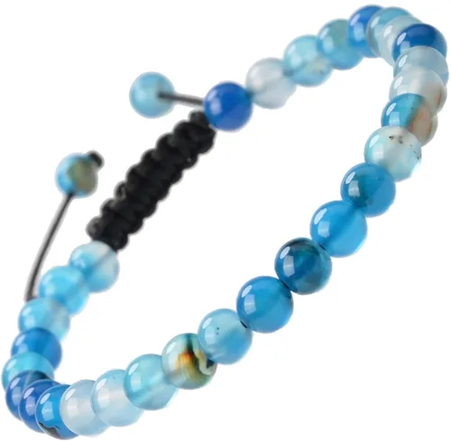 Vista 15 de MASSIVE BEADS - Pulseras ajustables unisex de cuentas de cristal de piedras preciosas con poder curativo natural, de macramé Piedras de 7 chakras