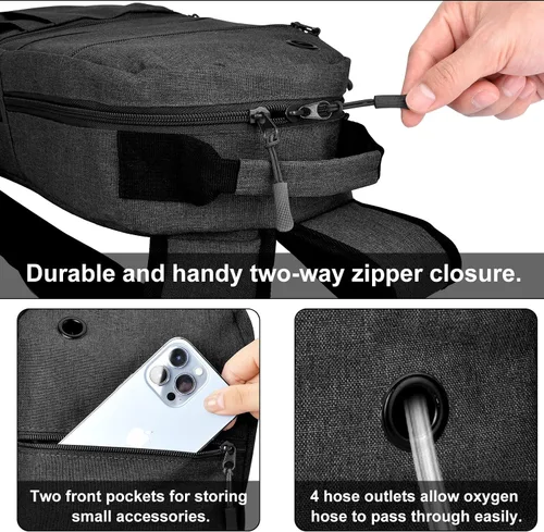 Vista 6 de iGuerburn Portable Oxygen Tank Backpack for Small Size M2, A/M4, ML6, B/M6, M7, C/M9 Cylinders