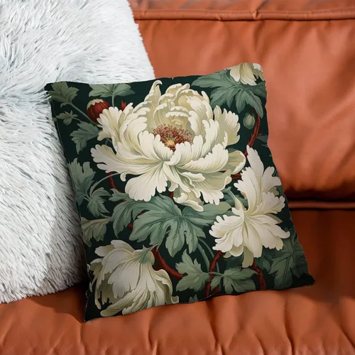 Vista 7 de Funda de almohada Honshu in Robins Egg Chinoiserie Floral Fundas de almohada blancas y verdes asiáticas, fundas de cojín modernas, decorativas
