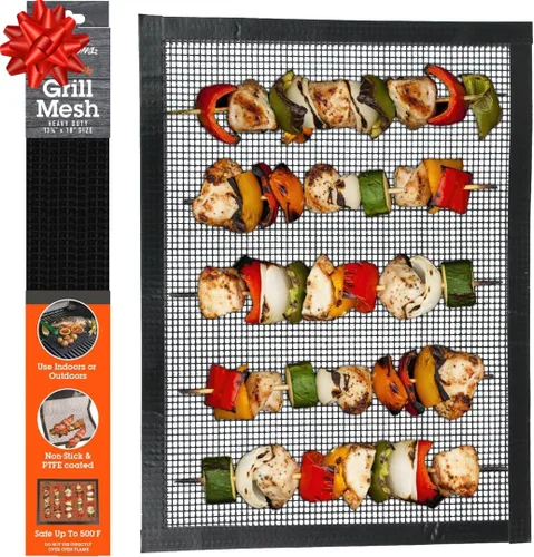 Vista 8 de Camerons - Malla para asar a la parrilla, hoja reutilizable antiadherente resistente, 13 x 18 pulgadas