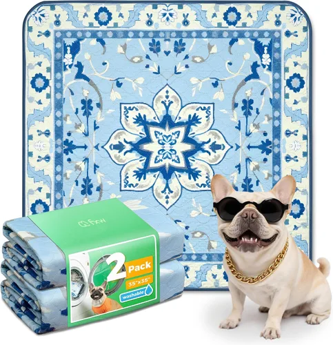 Vista 29 de FXW Almohadillas lavables para orina para perros, almohadillas para cachorros con súper absorbentes, diseñadas específicamente para jaulas de 24