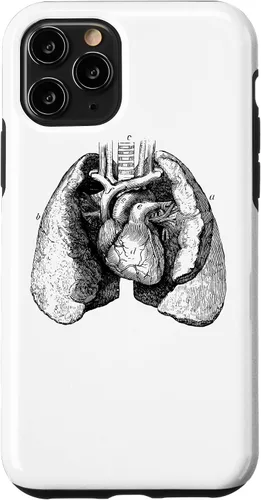 Vista 29 de Human Heart Lungs Anatomy Vintage Medical Anatomical Heart Case for iPhone 17