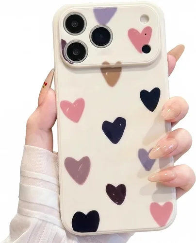 Vista 11 de Funda protectora para iPhone 12 para mujeres y niñas, diseño lindo de silicona suave, protección de cámara con forma de corazón, para iPhone 12