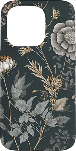 Vista 14 de iPhone 16 Cute Flowers Vintage Botánico Floral Ilustración Case