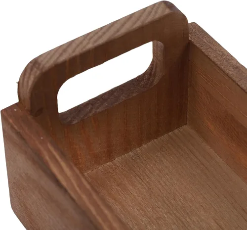 Vista 8 de Focket Tea Bag Organizer, 3 Compartments Pine Wood Tea Storage Container Wooden Box with Double Handles for Cabinet Countertop Office Home