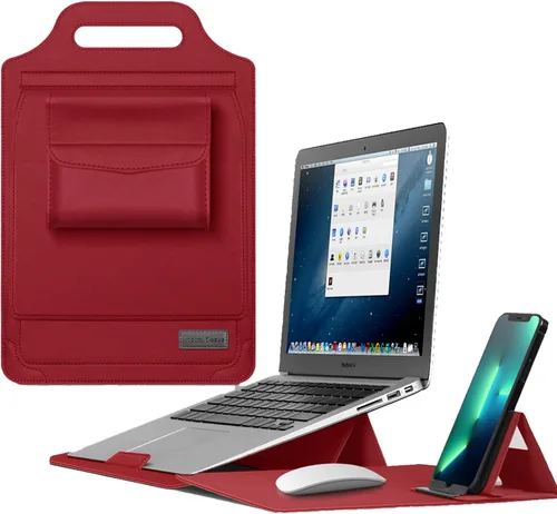 Vista 12 de IVY 11 12 pulgadas portátiles portátiles fundas con bolso portátil soporte para teléfono portátil bolsa de almacenamiento alfombrilla de ratón