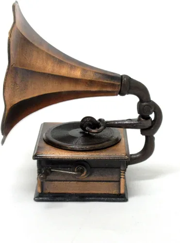 Vista 3 de Sacapuntas coleccionable de fonógrafo en miniatura antiguo