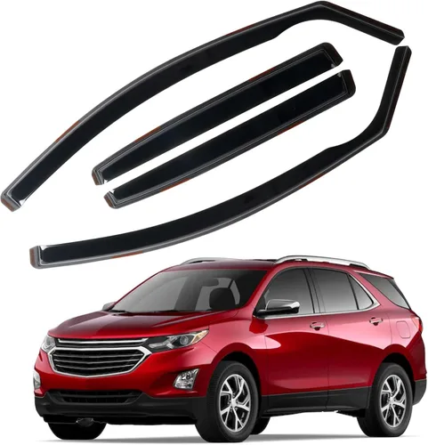 Vista 21 de Protector de lluvia apto para GMC Terrain 2010-2017, deflector de visera de ventana lateral de montaje exterior, protector de sombra de ventilación