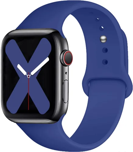 Vista 31 de Saucyi Compatible con Apple Watch Band 1.614 in 1.575 in 1.496 in 1.929 in 1.772 in 1.732 in 1.654 in, correa deportiva de silicona suave con cierre